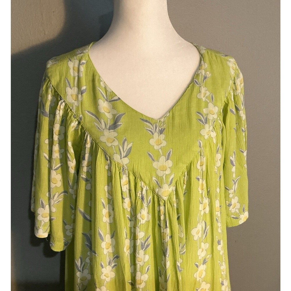 Amanda Stewart Leisurewear VINTAGE Maxi Floral Dress Pockets Cottage Boho Large